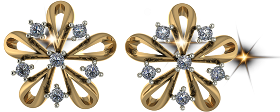 Buy Ary Jewellers Silver Daimond Tops T006 Online - Earrings Clipart (650x600), Png Download