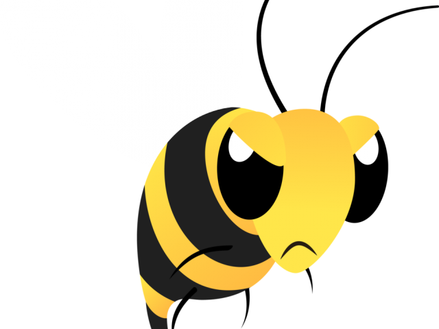 Bumblebee Clipart Mean To Bee - Angry Bee Transparent - Png Download (640x480), Png Download