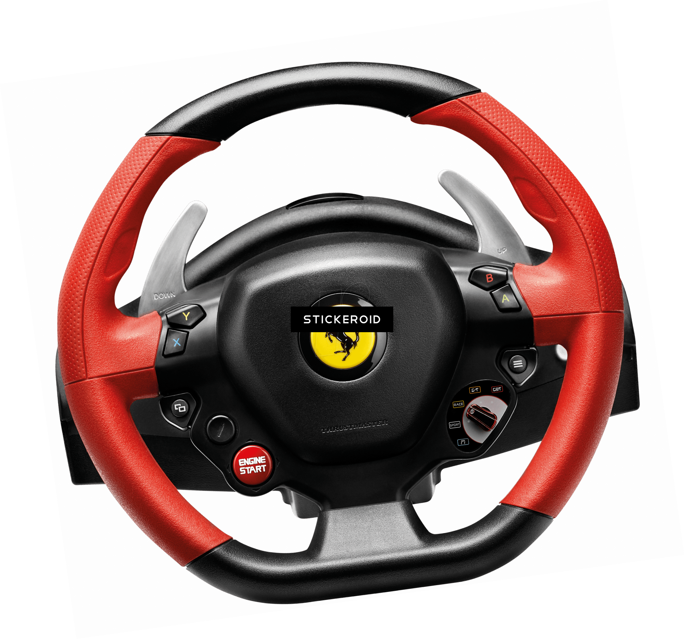 Steering Wheel Clipart Png Muscle Car - Thrustmaster 458 Spider Transparent Png (2402x2243), Png Download