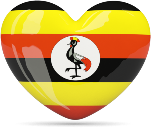 Uganda Flag Png Download Image - Uganda Flag Heart Clipart (640x480), Png Download