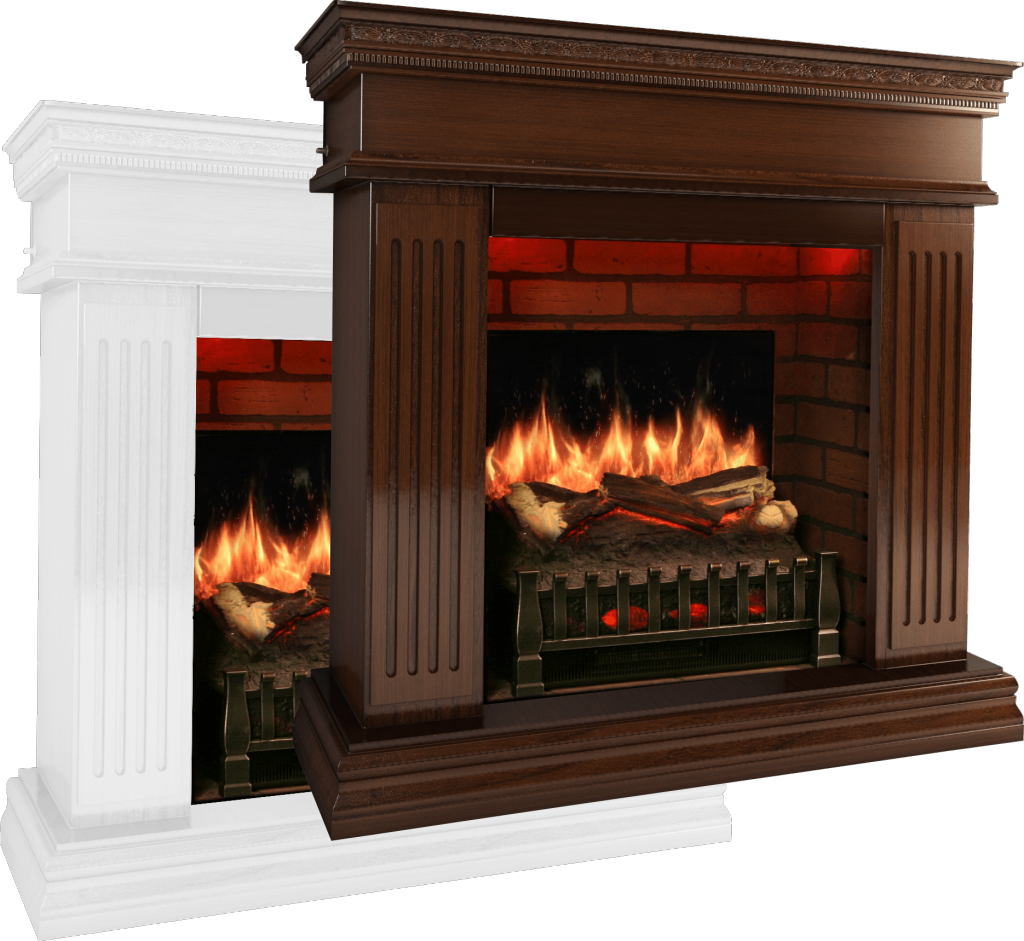 Cherry Wood Electric Fireplace Luxury Homepage Realistic - Magikflame Electric Fireplace Clipart (1024x941), Png Download