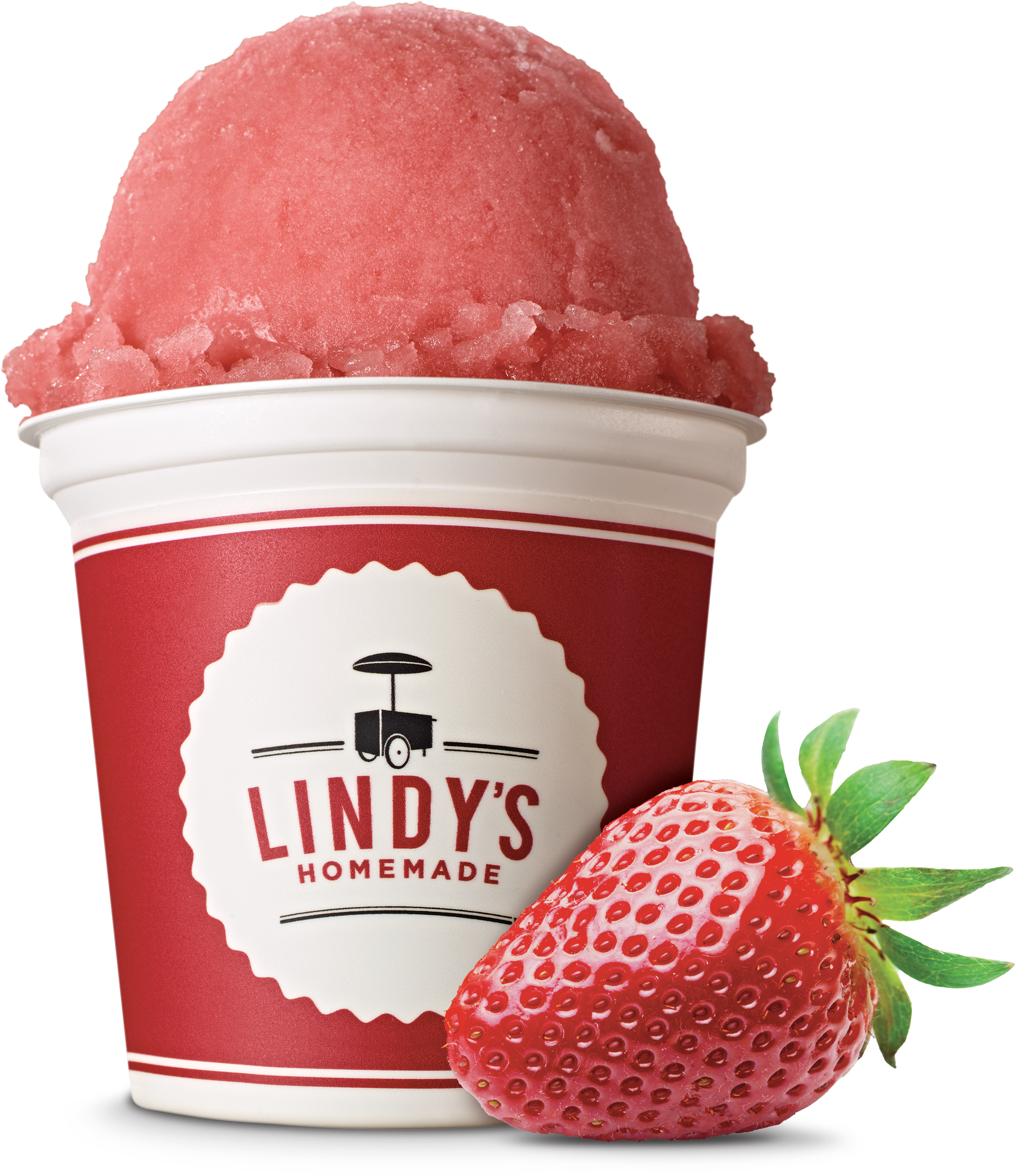 Strawberry - Lindys Italian Ice Strawberry Clipart (3000x3000), Png Download