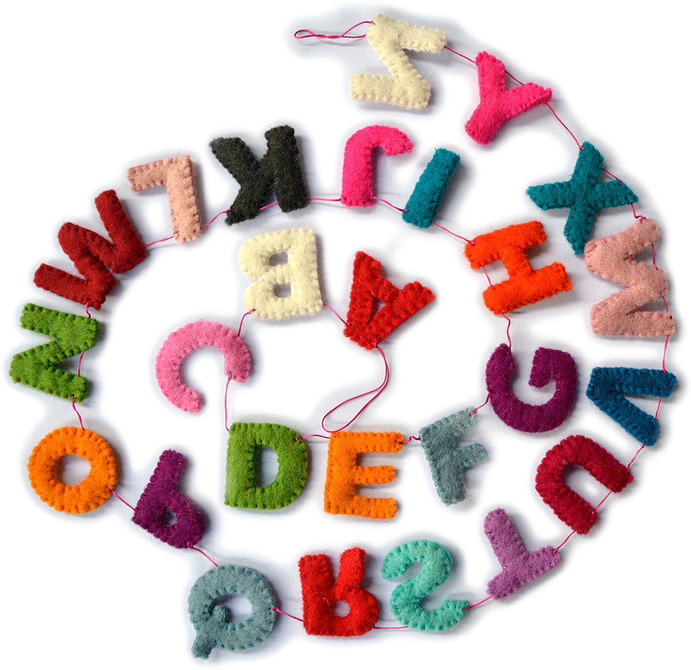 Woolen Felt Alphabet Garlands - Craft Clipart (1000x947), Png Download