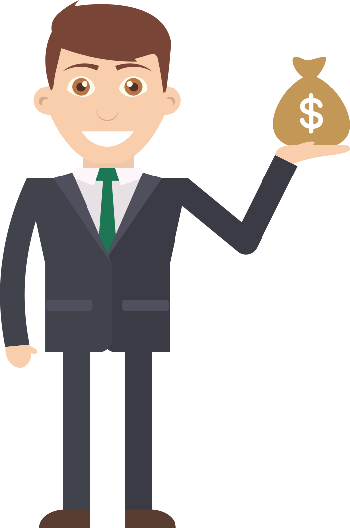 Office Virtual Business Man Download Hd Png Clipart - Real Estate Agent Graphic Transparent Png (704x1062), Png Download