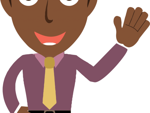 Hello Clipart Office Man - African Man Cartoon Png Transparent Png (640x480), Png Download