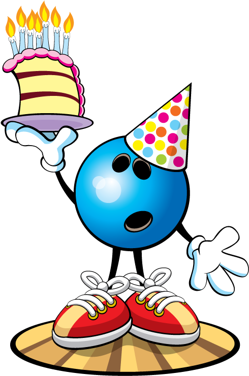 Parties - Bowling Ball Happy Birthday Clipart (612x792), Png Download