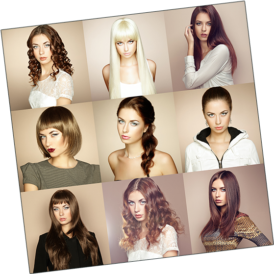 Gilded Beauty Salon - Collage Clipart (559x559), Png Download