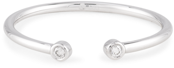 Diamonds Open Ring White Gold - Engagement Ring Clipart (650x650), Png Download