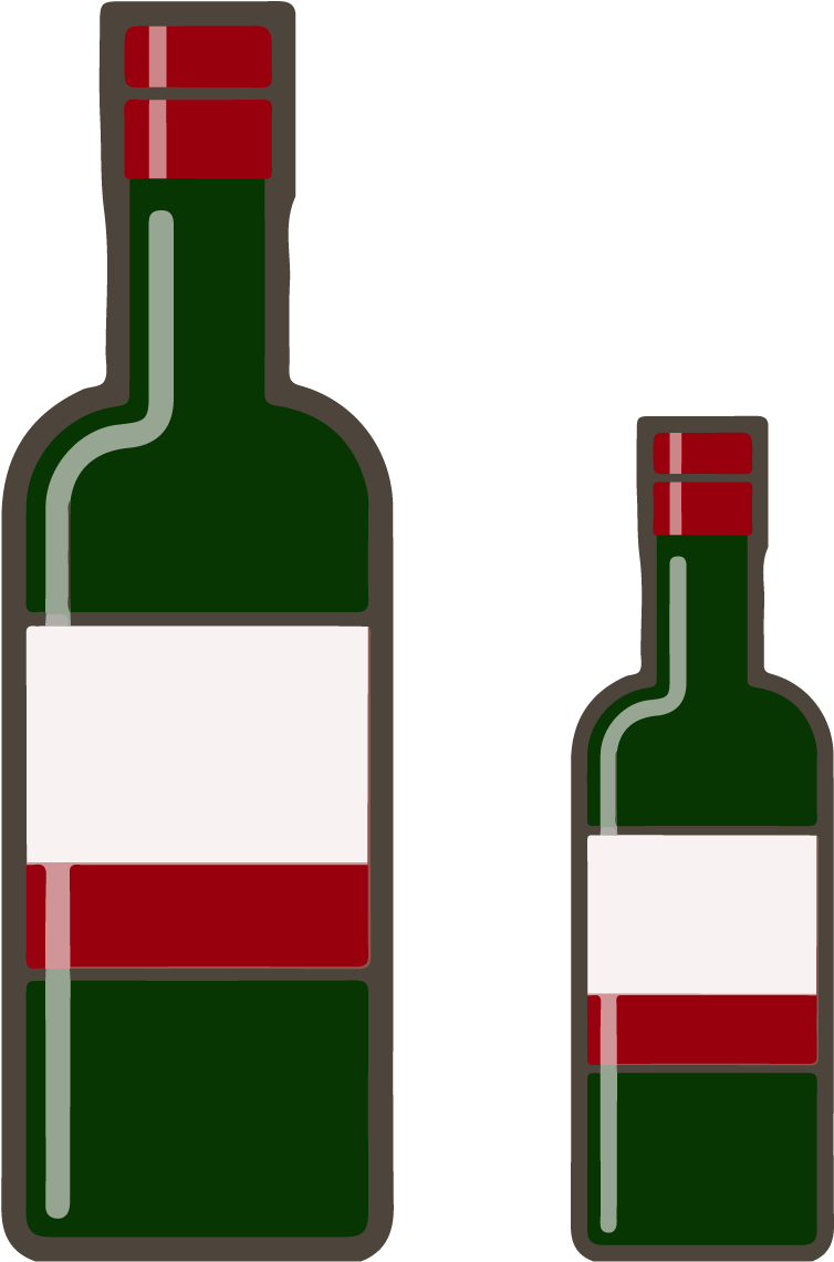 Wine, Cocktail, Bottle, Glass Bottle, Liqueur Png Image - Alcohol Vector Png Clipart (1848x1563), Png Download