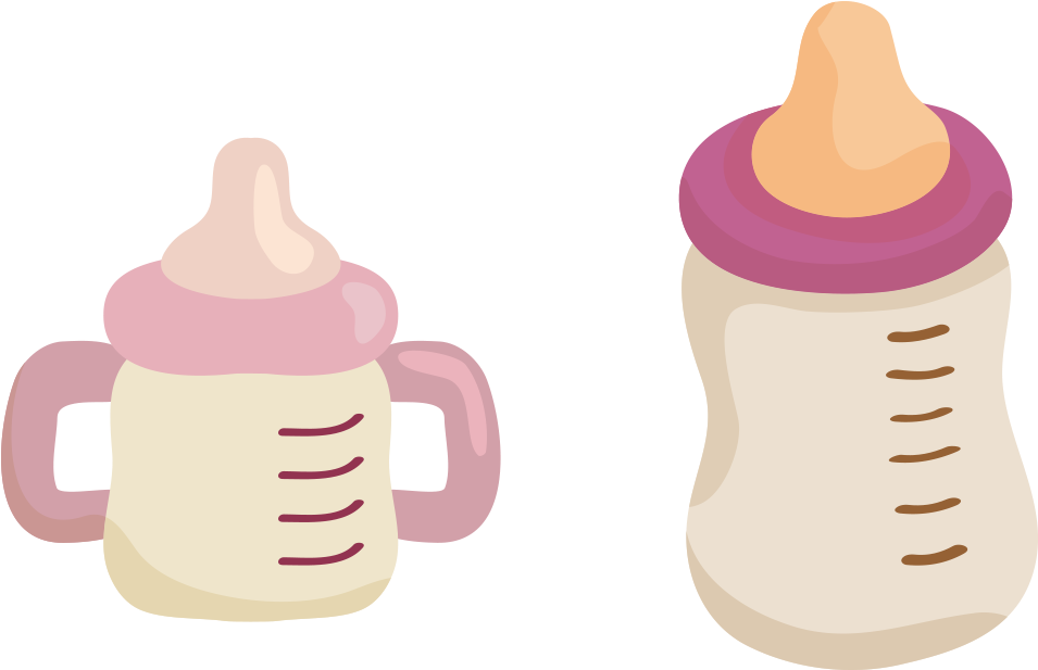 Baby Bottle Infant Child Breast Milk - Baby Milk Bottle Purple Clipart - Png Download (1000x1000), Png Download
