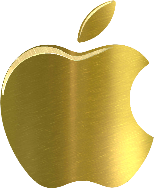 Apple Logo Png - Gold Apple Logo Png Clipart (640x640), Png Download