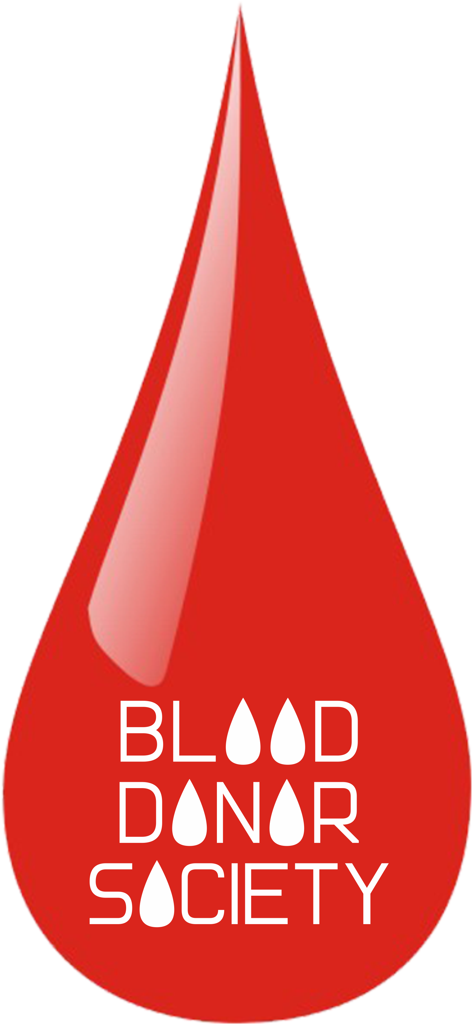 Blood Donor Society - Blood Donor Society Logo Clipart (1771x3562), Png Download