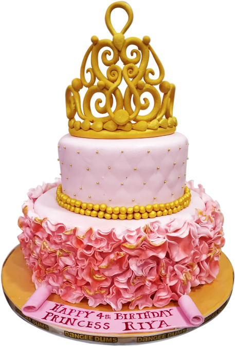 Girl Crown Base Cake - Cake Decorating Clipart (1000x700), Png Download