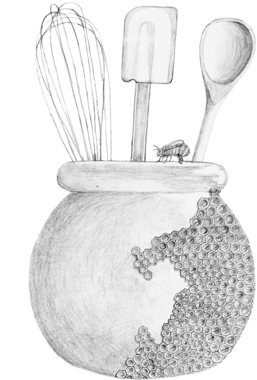 Honey Pot Pastries - Drawing Clipart (1000x1647), Png Download