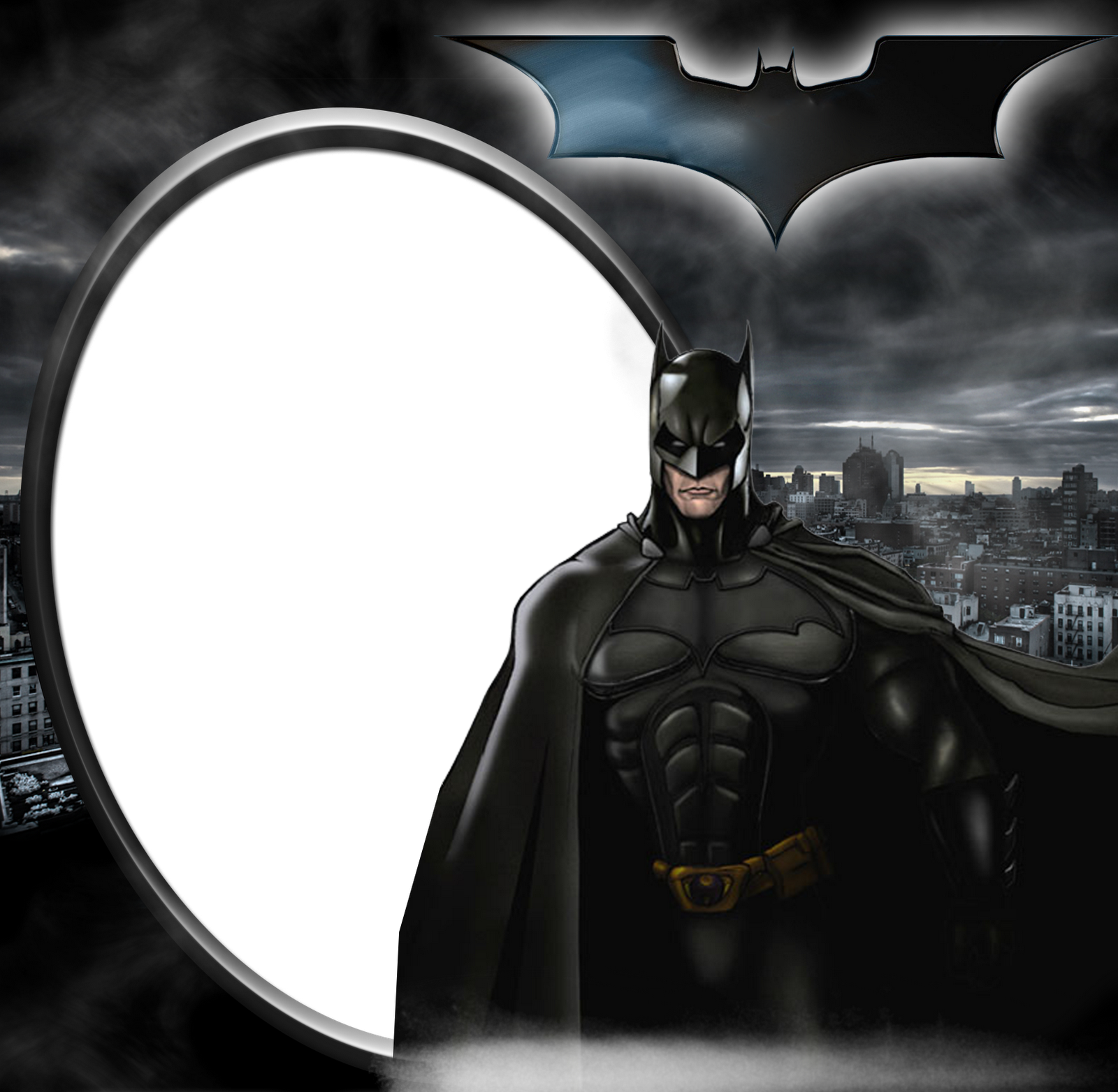 Kids Transparent Photo Frame Batman - Batman Frames Clipart (1600x1564), Png Download