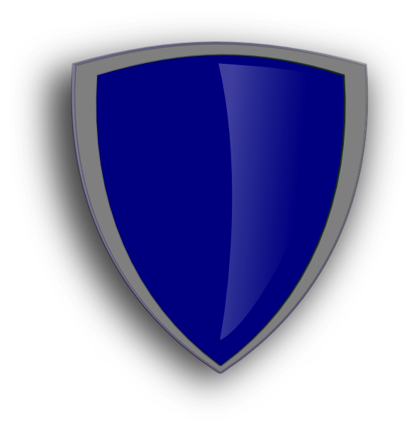Background Transparent Shield Png - Blue Shield Cartoon Transparent Clipart (588x598), Png Download