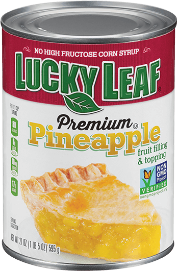 Premium Pineapple Fruit Filling & Topping - Lucky Leaf Clipart (750x563), Png Download