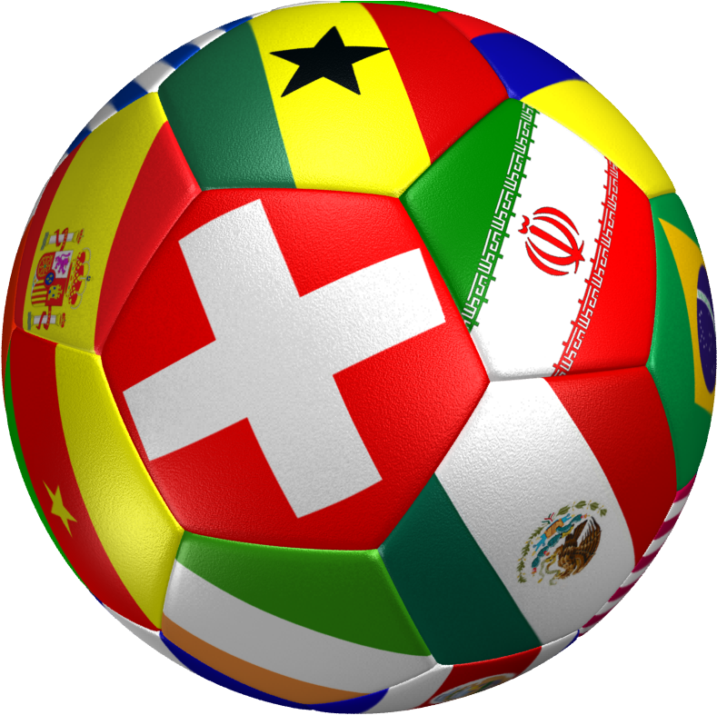 Soccer Ball Flag 3d Model Max Obj Mtl 3ds Fbx 8 - Flag Soccer Ball Png Clipart (800x800), Png Download