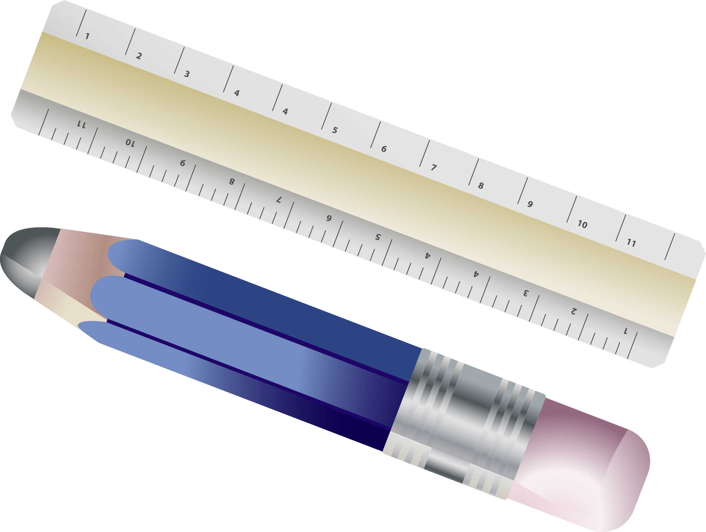 This Free Icons Png Design Of Ruler And Pencil Clipart (2318x1746), Png Download