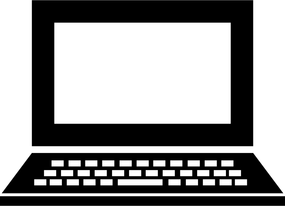 980 X 708 4 - Black Laptop Icon Png Clipart (980x708), Png Download
