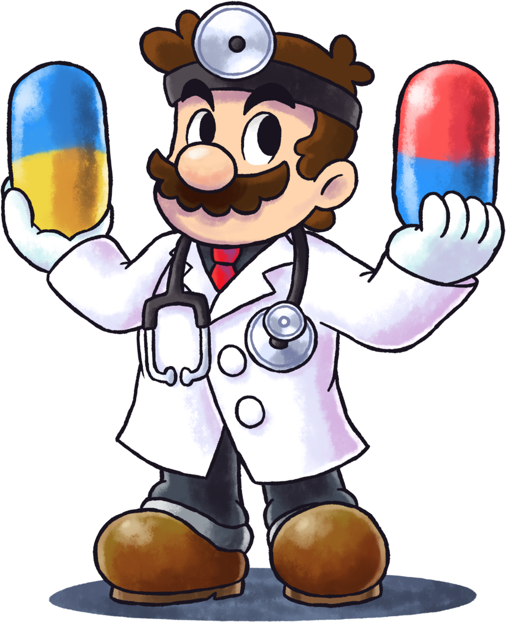Dr-mario - Mario And Luigi Dr Mario Clipart (1024x1249), Png Download