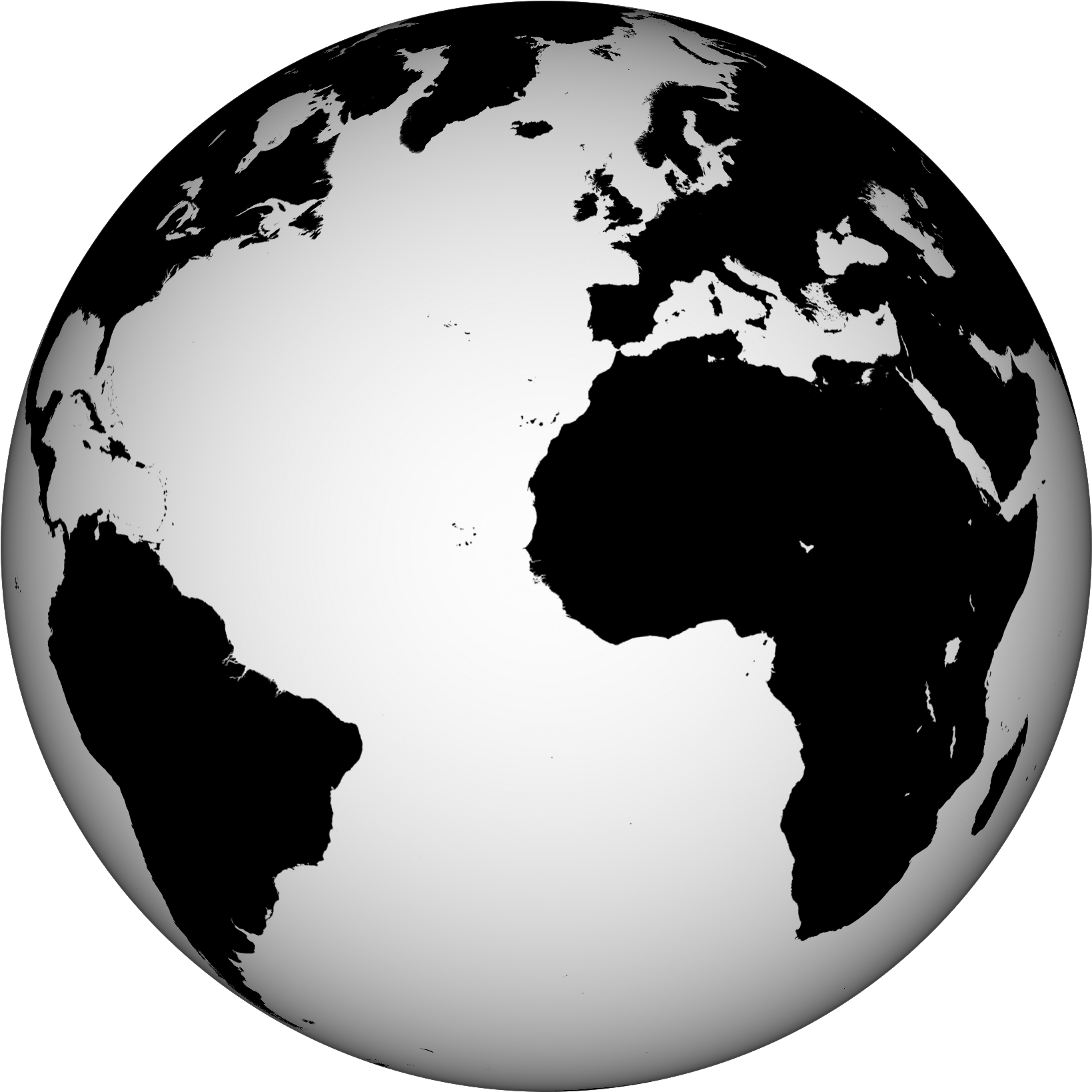 Download Black And White Earth Transparent Background Clipart Png