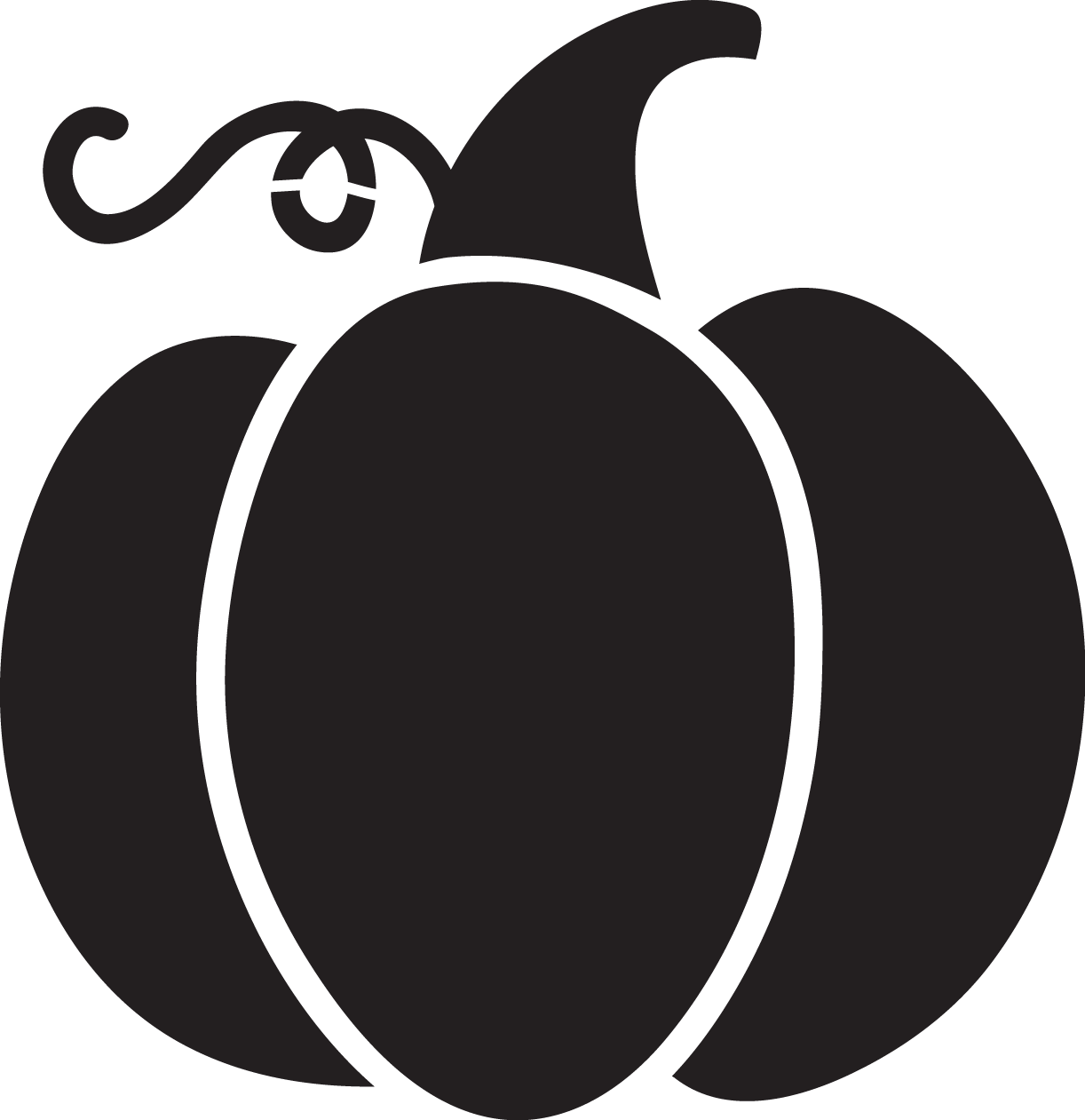 Black Pumpkin Png - Black And White Pumpkin Png Clipart (1222x1261), Png Download