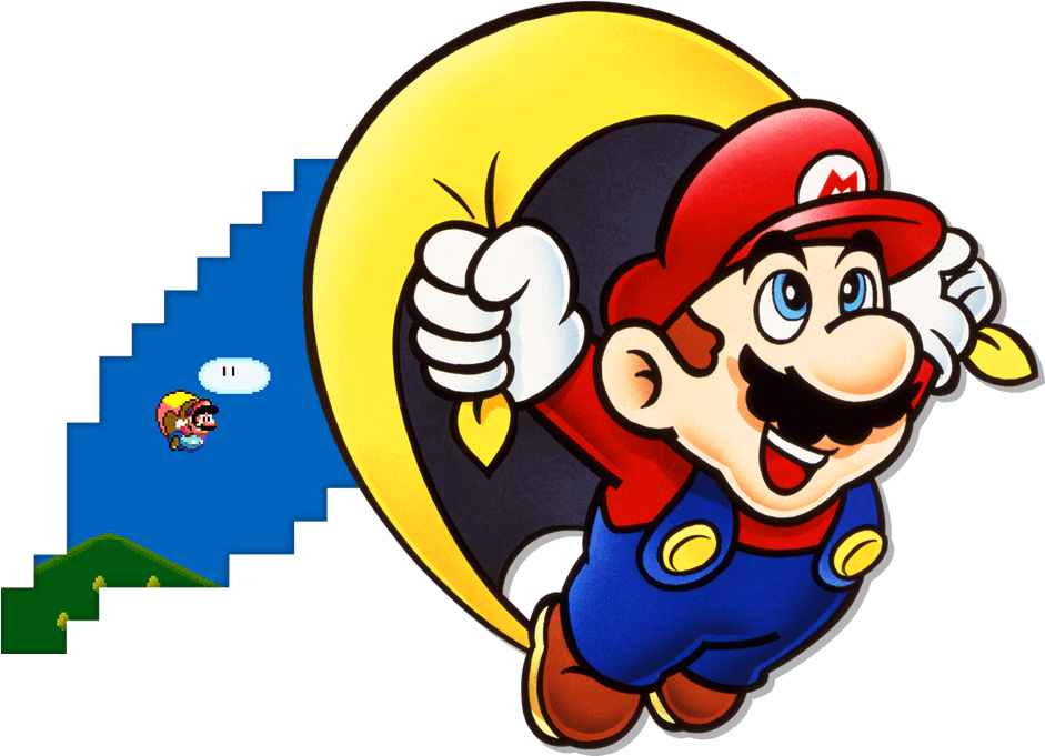 Cape Mario - Super Mario World Clipart (940x700), Png Download