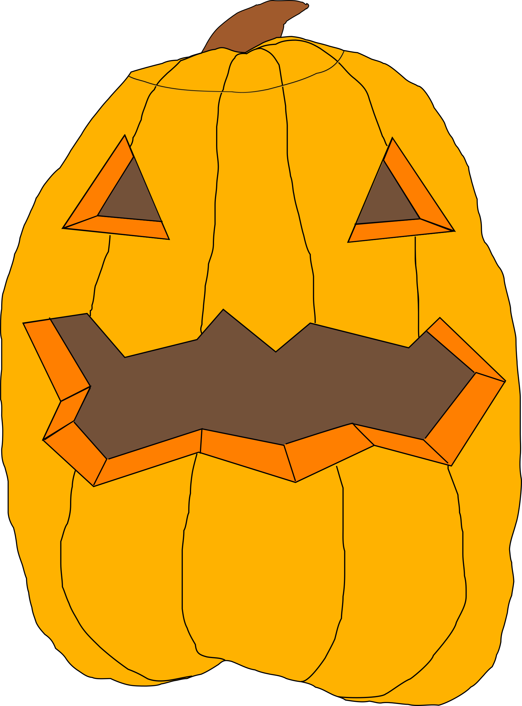 Big Image - Pumpkin Clipart (1773x2400), Png Download