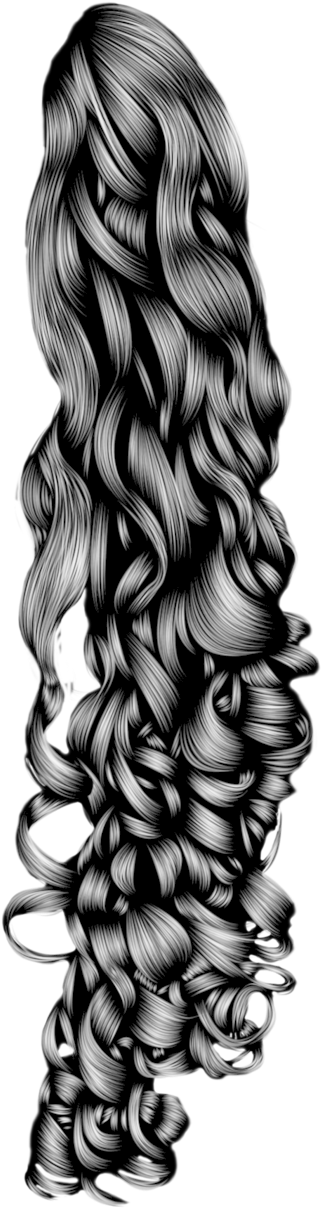 Hair Curls Png Transparent Image - Ponytail Png Clipart (632x1265), Png Download