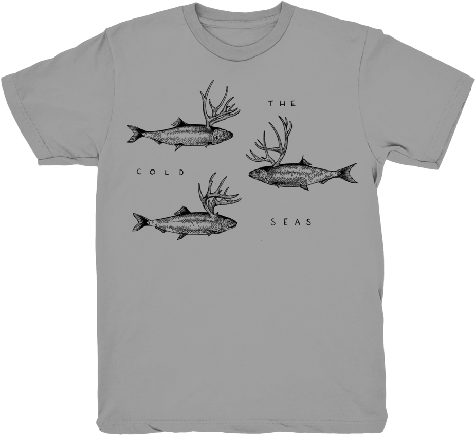 Grey Fish Shirt - T-shirt Clipart (1000x1000), Png Download