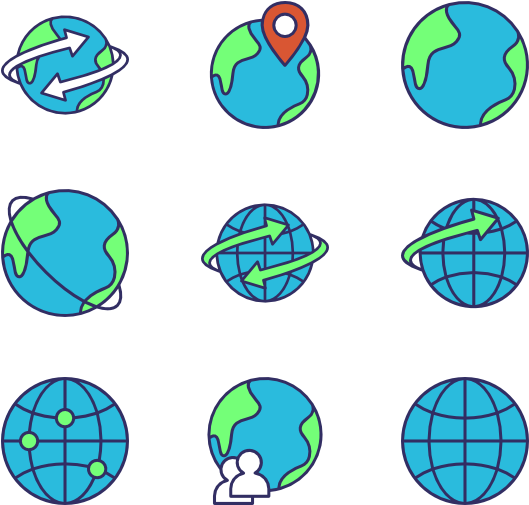 Globe - Minimalist Transparent Earth Png Clipart (600x564), Png Download