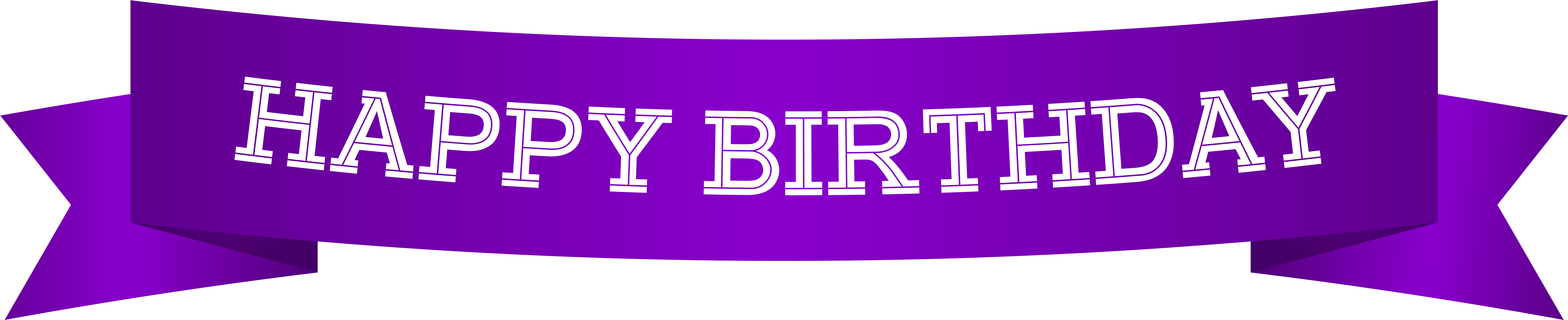 Happy Birthday Banner Purple Png Clip Art Image - Happy Birthday Purple Clip Art Transparent Png (8000x1682), Png Download