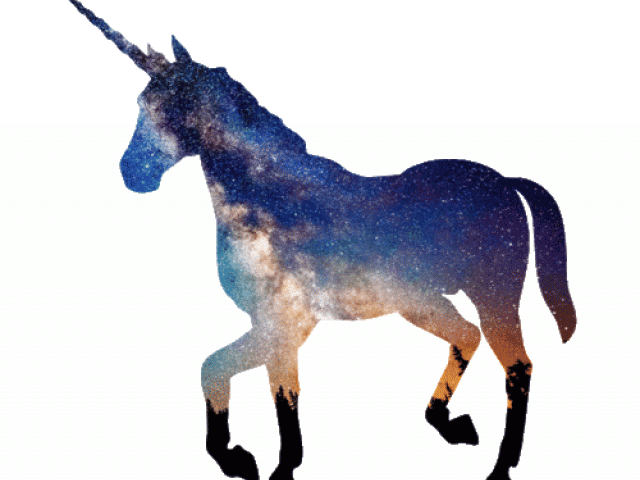 Galaxy Unicorn Gif Clipart (640x480), Png Download