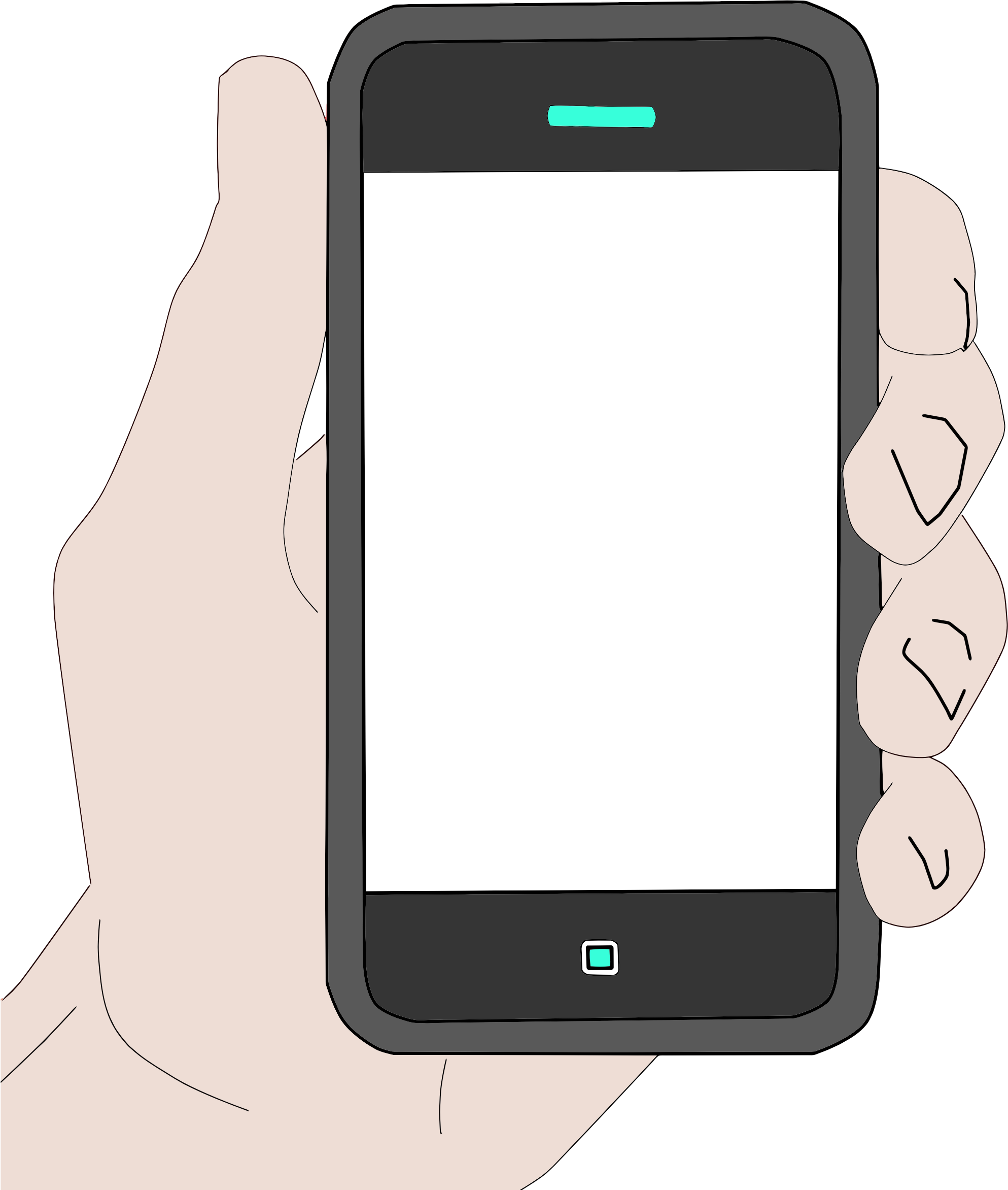 This Free Icons Png Design Of Hand Holding Cell Phone Clipart (1987x2344), Png Download