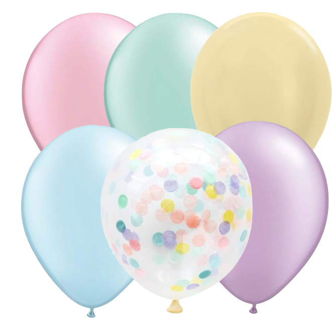 Pastel Balloons Png Clipart (700x699), Png Download