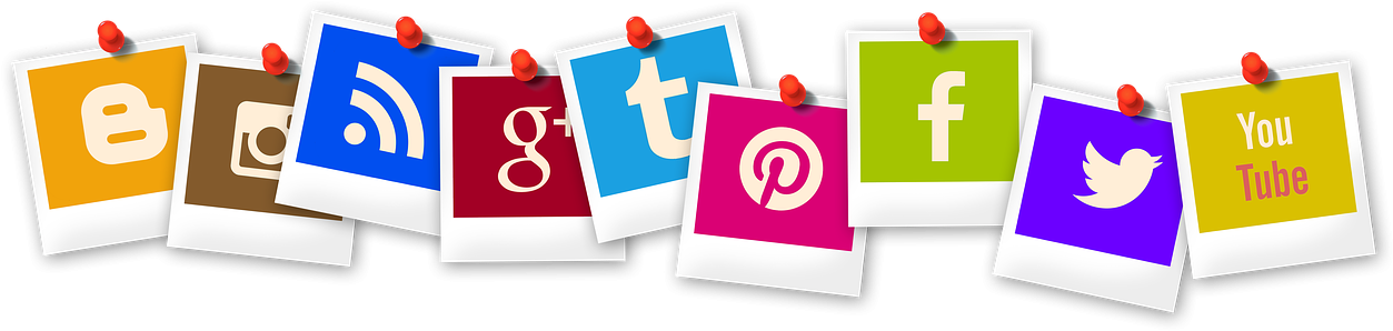 [0] Social Media Icons - Social Media Marketing Clipart (1280x313), Png Download