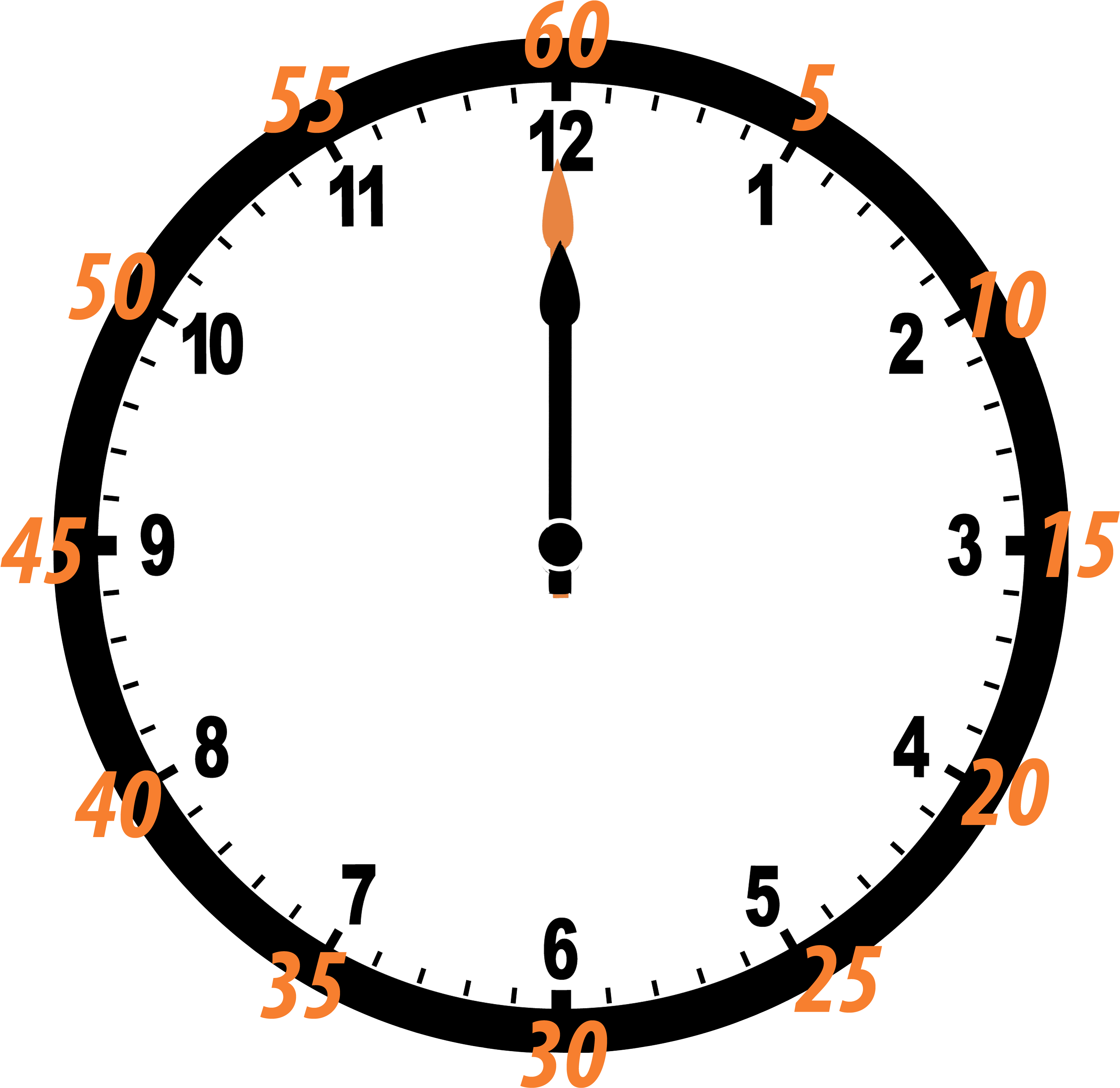 Telling Time - Clock Showing Clipart (3600x3600), Png Download