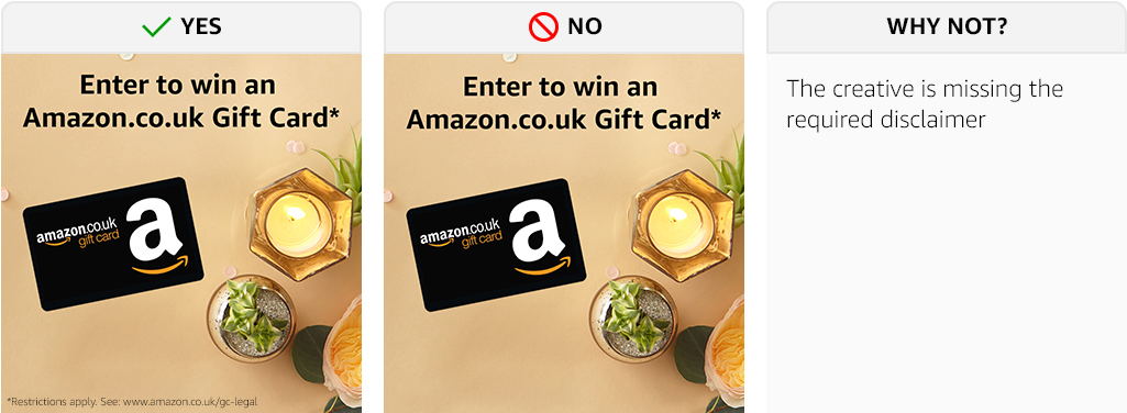 Always Display The Disclaimer When Showing Our Logos - Amazon Gift Card Clipart (1500x375), Png Download