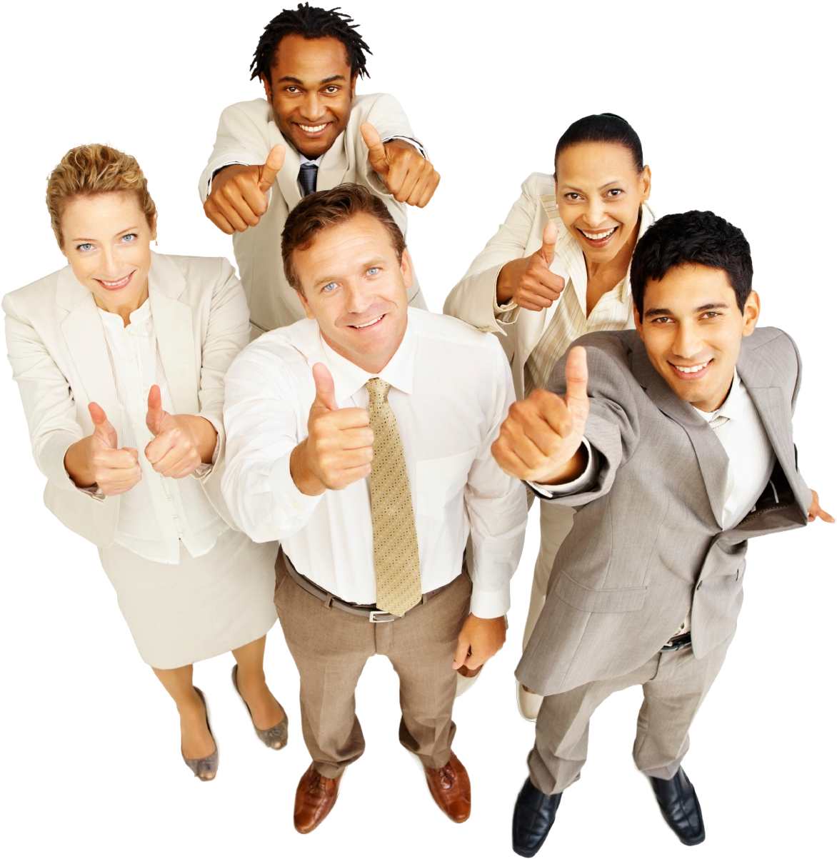 Business People Thumbs Up - Fun Team Clipart (1398x1373), Png Download