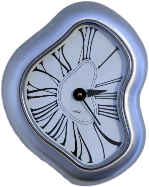 Drawn Clock Warped - Warped Clock Png Clipart (727x1098), Png Download