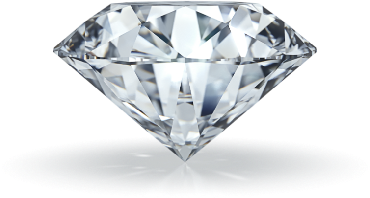 Single Diamond Png Image - Silver Diamond Clipart (754x425), Png Download