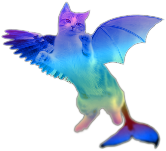Flying Cat Png - Flying Cat No Background Clipart (600x600), Png Download