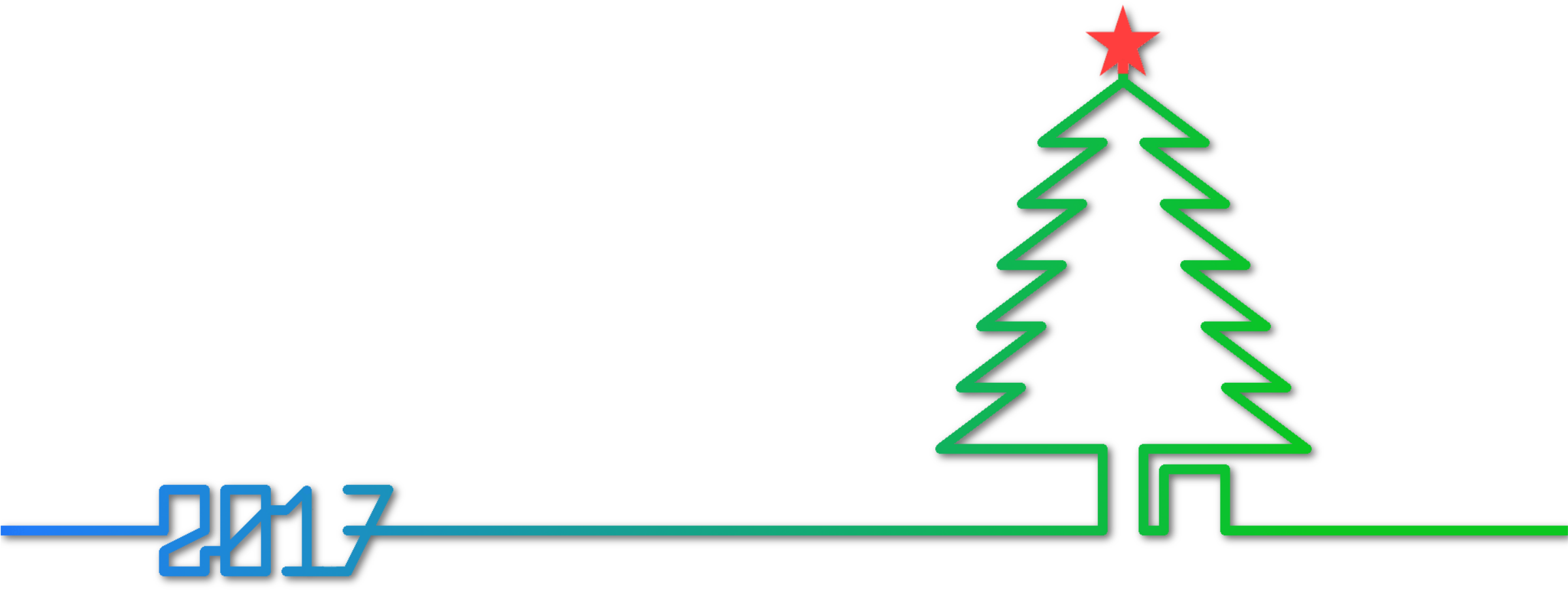 This Free Icons Png Design Of 2017 Christmas Tree Clipart (2400x1350), Png Download