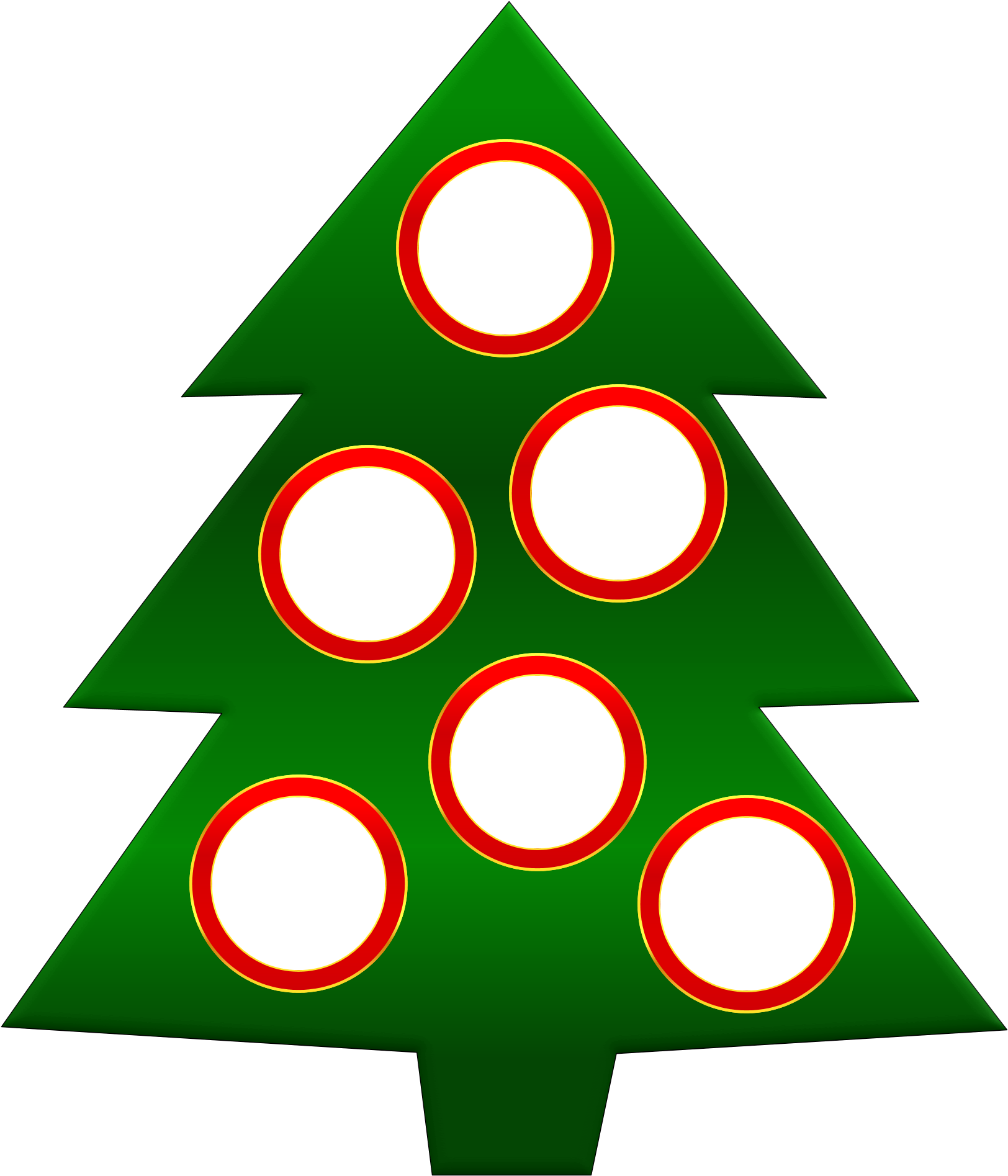 Free Icons Png - Christmas Tree Png Frames Clipart (2000x2000), Png Download