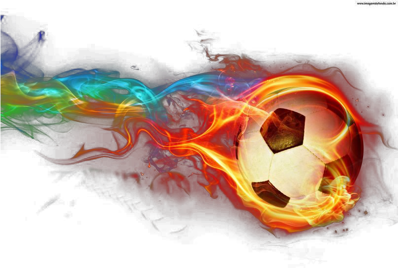 Football Flames Fire Light Wallpaper Flame Clipart - Fire Soccer Ball Drawing - Png Download (808x606), Png Download