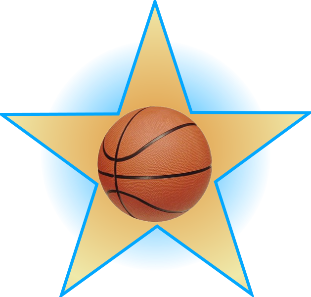 Wiki Star Basketball - Basketball And Star Clipart (629x600), Png Download