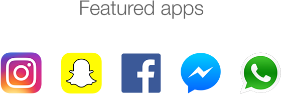 Animated Stories For Instagram Snapchat Facebook On - Facebook Whatsapp Instagram Messenger Clipart (1200x300), Png Download