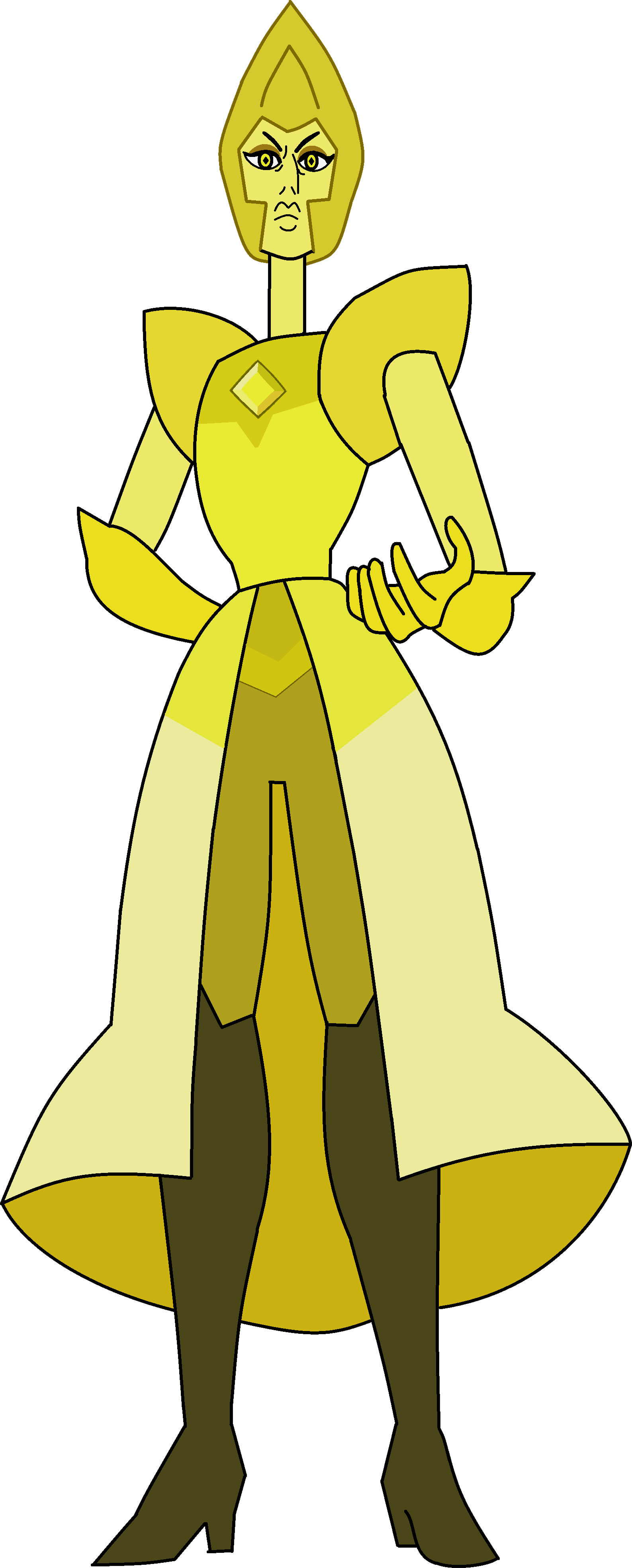 Yellow Diamond Png - Yellow Steven Universe Clipart (1587x3937), Png Download