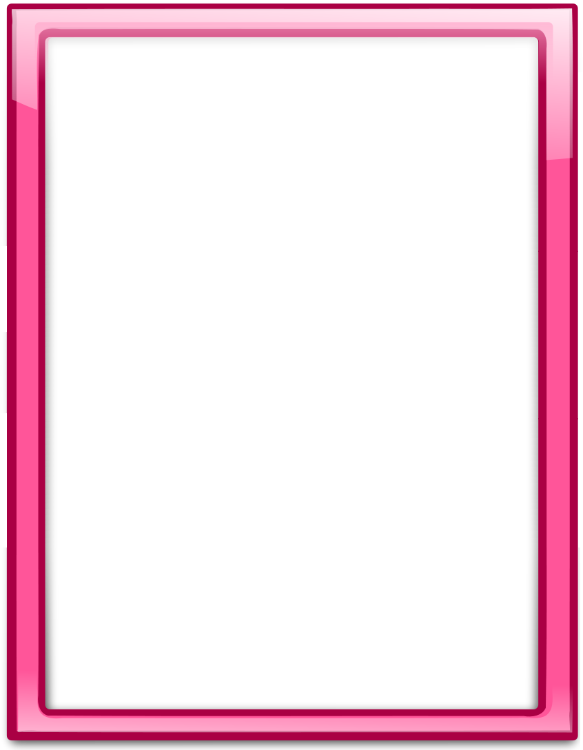 Pink Frame Png High-quality Image - Paper Product Clipart (850x1100), Png Download